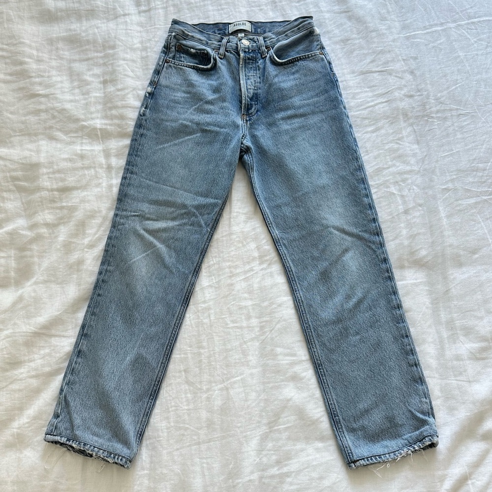 Agolde Lana Mid Rise Straight Jeans